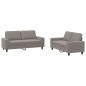 vidaXL Juego de sofás 2 piezas tela gris taupe vidaXL Juego de sofás 2 piezas tela gris taupe