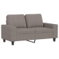 vidaXL Juego de sofás 2 piezas tela gris taupe vidaXL Juego de sofás 2 piezas tela gris taupe