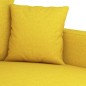 vidaXL Juego de sofás con cojines 2 piezas tela amarillo claro vidaXL Juego de sofás con cojines 2 piezas tela amarillo claro