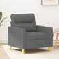 vidaXL Sillón de tela gris oscuro 60 cm vidaXL Sillón de tela gris oscuro 60 cm