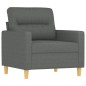 vidaXL Sillón de tela gris oscuro 60 cm vidaXL Sillón de tela gris oscuro 60 cm