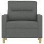 vidaXL Sillón de tela gris oscuro 60 cm vidaXL Sillón de tela gris oscuro 60 cm