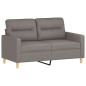 vidaXL Sofá de 2 plazas de tela gris taupé 120 cm vidaXL Sofá de 2 plazas de tela gris taupé 120 cm