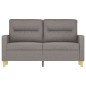 vidaXL Sofá de 2 plazas de tela gris taupé 120 cm vidaXL Sofá de 2 plazas de tela gris taupé 120 cm