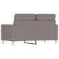 vidaXL Sofá de 2 plazas de tela gris taupé 120 cm vidaXL Sofá de 2 plazas de tela gris taupé 120 cm