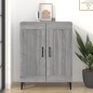 vidaXL Aparador de madera de ingeniería gris Sonoma 69,5x34x90 cm