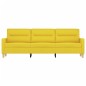vidaXL Sofá de 3 plazas de tela amarillo claro 180 cm vidaXL Sofá de 3 plazas de tela amarillo claro 180 cm