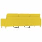 vidaXL Sofá de 3 plazas de tela amarillo claro 180 cm vidaXL Sofá de 3 plazas de tela amarillo claro 180 cm