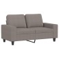 vidaXL Juego de sofás 2 piezas tela gris taupe vidaXL Juego de sofás 2 piezas tela gris taupe