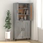 vidaXL Aparador de madera de ingeniería gris Sonoma 69,5x34x90 cm