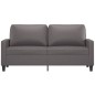 vidaXL Sofá de 2 plazas de cuero sintético gris 140 cm