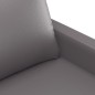 vidaXL Sofá de 2 plazas de cuero sintético gris 140 cm