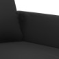 vidaXL Juego de sofás con cojines 2 piezas cuero sintético negro vidaXL Juego de sofás con cojines 2 piezas cuero sintético negro