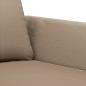 vidaXL Juego de sofás con cojines 3 piezas cuero sintético capuchino vidaXL Juego de sofás con cojines 3 piezas cuero sintético capuchino