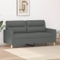 vidaXL Sofá de 2 plazas de tela gris oscuro 140 cm vidaXL Sofá de 2 plazas de tela gris oscuro 140 cm