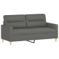 vidaXL Sofá de 2 plazas de tela gris oscuro 140 cm vidaXL Sofá de 2 plazas de tela gris oscuro 140 cm
