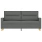 vidaXL Sofá de 2 plazas de tela gris oscuro 140 cm vidaXL Sofá de 2 plazas de tela gris oscuro 140 cm