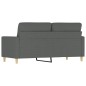 vidaXL Sofá de 2 plazas de tela gris oscuro 140 cm vidaXL Sofá de 2 plazas de tela gris oscuro 140 cm
