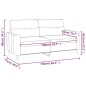 vidaXL Sofá de 2 plazas de tela gris oscuro 140 cm vidaXL Sofá de 2 plazas de tela gris oscuro 140 cm