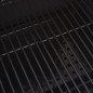 vidaXL Barbacoa Ahumador al carbón con estante inferior negro