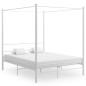 vidaXL Estructura de cama con dosel metal blanco 160x200 cm vidaXL Estructura de cama con dosel metal blanco 160x200 cm