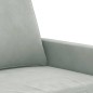 vidaXL Juego de sofás con cojines 4 piezas terciopelo gris claro vidaXL Juego de sofás con cojines 4 piezas terciopelo gris claro
