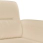 vidaXL Juego de sofás con cojines 2 piezas tela microfibra crema vidaXL Juego de sofás con cojines 2 piezas tela microfibra crema