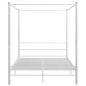 vidaXL Estructura de cama con dosel metal blanco 160x200 cm vidaXL Estructura de cama con dosel metal blanco 160x200 cm