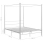 vidaXL Estructura de cama con dosel metal blanco 160x200 cm vidaXL Estructura de cama con dosel metal blanco 160x200 cm