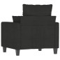 vidaXL Sillón de tela negro 60 cm vidaXL Sillón de tela negro 60 cm
