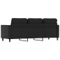 vidaXL Sofá de 3 plazas de cuero sintético negro 180 cm vidaXL Sofá de 3 plazas de cuero sintético negro 180 cm