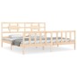 vidaXL Estructura de cama de matrimonio con cabecero madera maciza vidaXL Estructura de cama de matrimonio con cabecero madera maciza