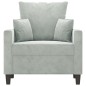 vidaXL Sillón de terciopelo gris claro 60 cm vidaXL Sillón de terciopelo gris claro 60 cm