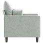 vidaXL Sillón de terciopelo gris claro 60 cm vidaXL Sillón de terciopelo gris claro 60 cm