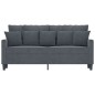 vidaXL Sofá de 2 plazas de terciopelo gris oscuro 140 cm vidaXL Sofá de 2 plazas de terciopelo gris oscuro 140 cm