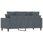 vidaXL Sofá de 2 plazas de terciopelo gris oscuro 140 cm vidaXL Sofá de 2 plazas de terciopelo gris oscuro 140 cm
