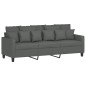 vidaXL Sofá de 3 plazas de tela gris oscuro 180 cm vidaXL Sofá de 3 plazas de tela gris oscuro 180 cm