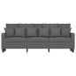 vidaXL Sofá de 3 plazas de tela gris oscuro 180 cm vidaXL Sofá de 3 plazas de tela gris oscuro 180 cm