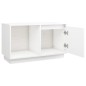 vidaXL Mueble para TV de madera maciza de pino blanco 74x35x44 cm vidaXL Mueble para TV de madera maciza de pino blanco 74x35x44 cm