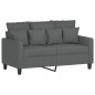 vidaXL Sofá de 2 plazas de tela gris oscuro 120 cm vidaXL Sofá de 2 plazas de tela gris oscuro 120 cm