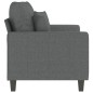 vidaXL Sofá de 2 plazas de tela gris oscuro 120 cm vidaXL Sofá de 2 plazas de tela gris oscuro 120 cm