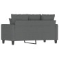 vidaXL Sofá de 2 plazas de tela gris oscuro 120 cm vidaXL Sofá de 2 plazas de tela gris oscuro 120 cm