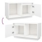vidaXL Mueble para TV de madera maciza de pino blanco 74x35x44 cm vidaXL Mueble para TV de madera maciza de pino blanco 74x35x44 cm