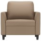 vidaXL Sillón cuero sintético color capuchino 60 cm vidaXL Sillón cuero sintético color capuchino 60 cm