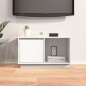 vidaXL Mueble para TV de madera maciza de pino blanco 74x35x44 cm vidaXL Mueble para TV de madera maciza de pino blanco 74x35x44 cm