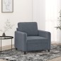 vidaXL Sillón de terciopelo gris oscuro 60 cm vidaXL Sillón de terciopelo gris oscuro 60 cm