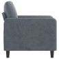 vidaXL Sillón de terciopelo gris oscuro 60 cm vidaXL Sillón de terciopelo gris oscuro 60 cm