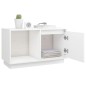 vidaXL Mueble para TV de madera maciza de pino blanco 74x35x44 cm vidaXL Mueble para TV de madera maciza de pino blanco 74x35x44 cm