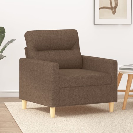 vidaXL Sillón de tela marrón 60 cm