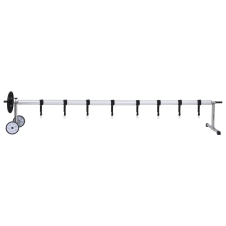 vidaXL Enrollacobertor para piscinas con base de acero inoxidable